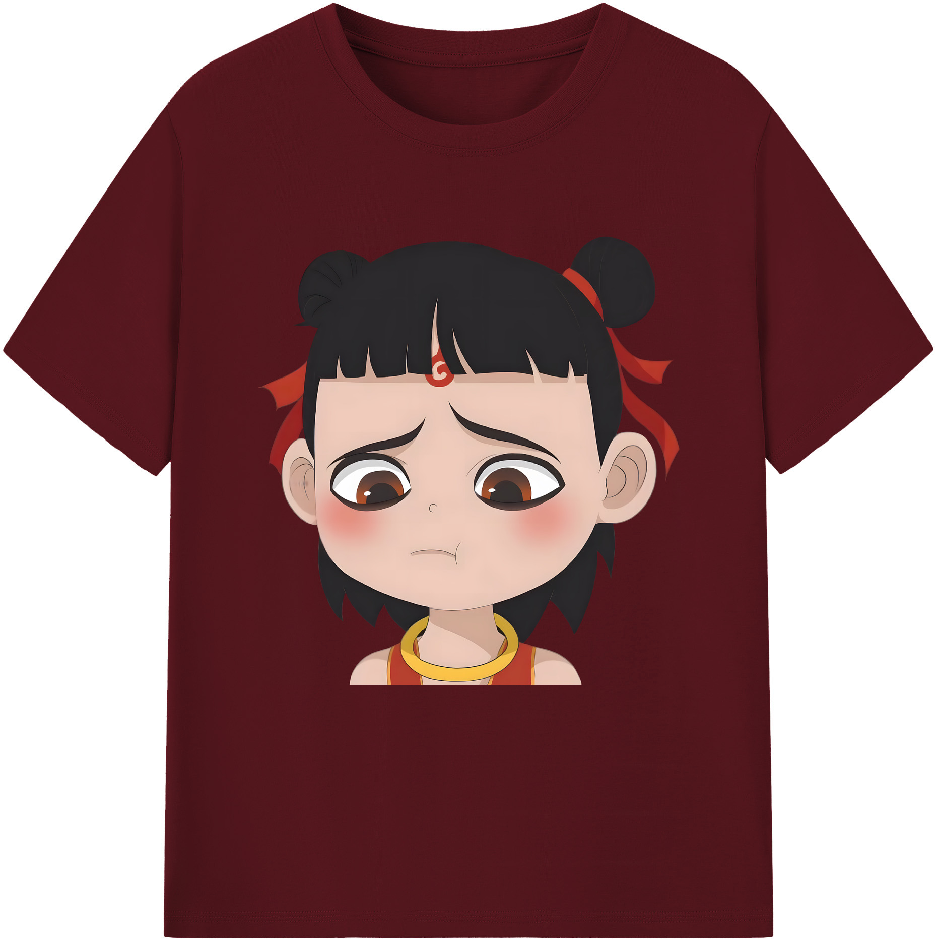 （画像用） Ne Zha 2 ナタ 魔童の大暴れ 綿100％半袖Tシャツ（フロントプリント）